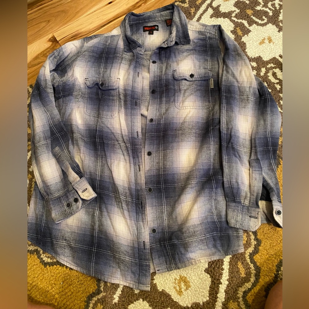 Men’s Wolverine Blue Plaid Shirt